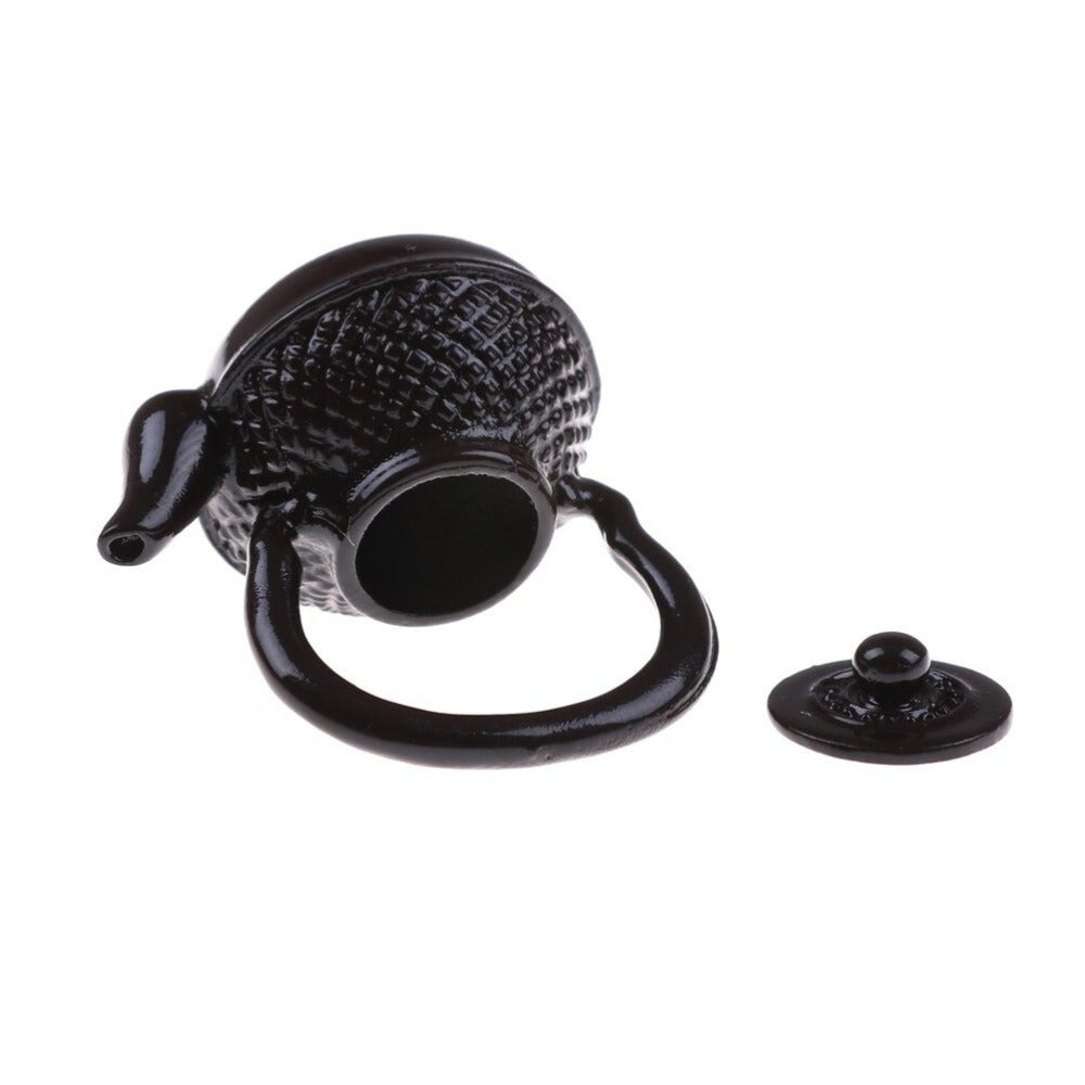 Mini Metal Kettle for Dollhouses 1:12 Scale Kitchen Accessory