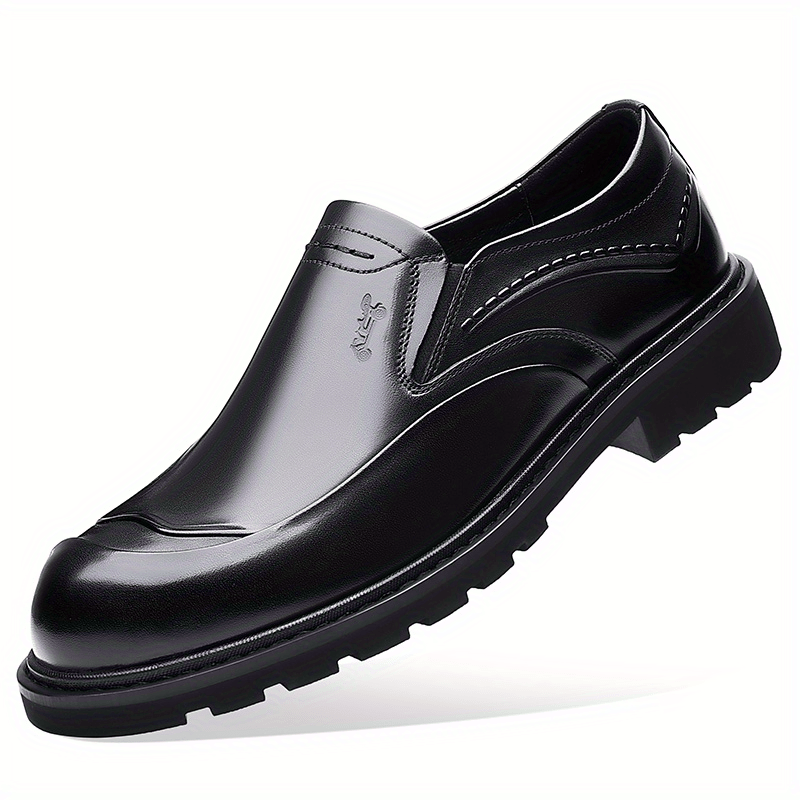Men's Leather Loafer Shoes Comfy Non-slip Slip-On Shoes