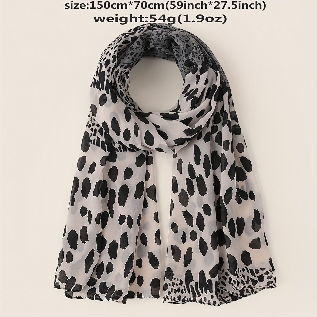 Leopard Print Scarf Breathable Casual Shawl Gauze Scarves Windproof