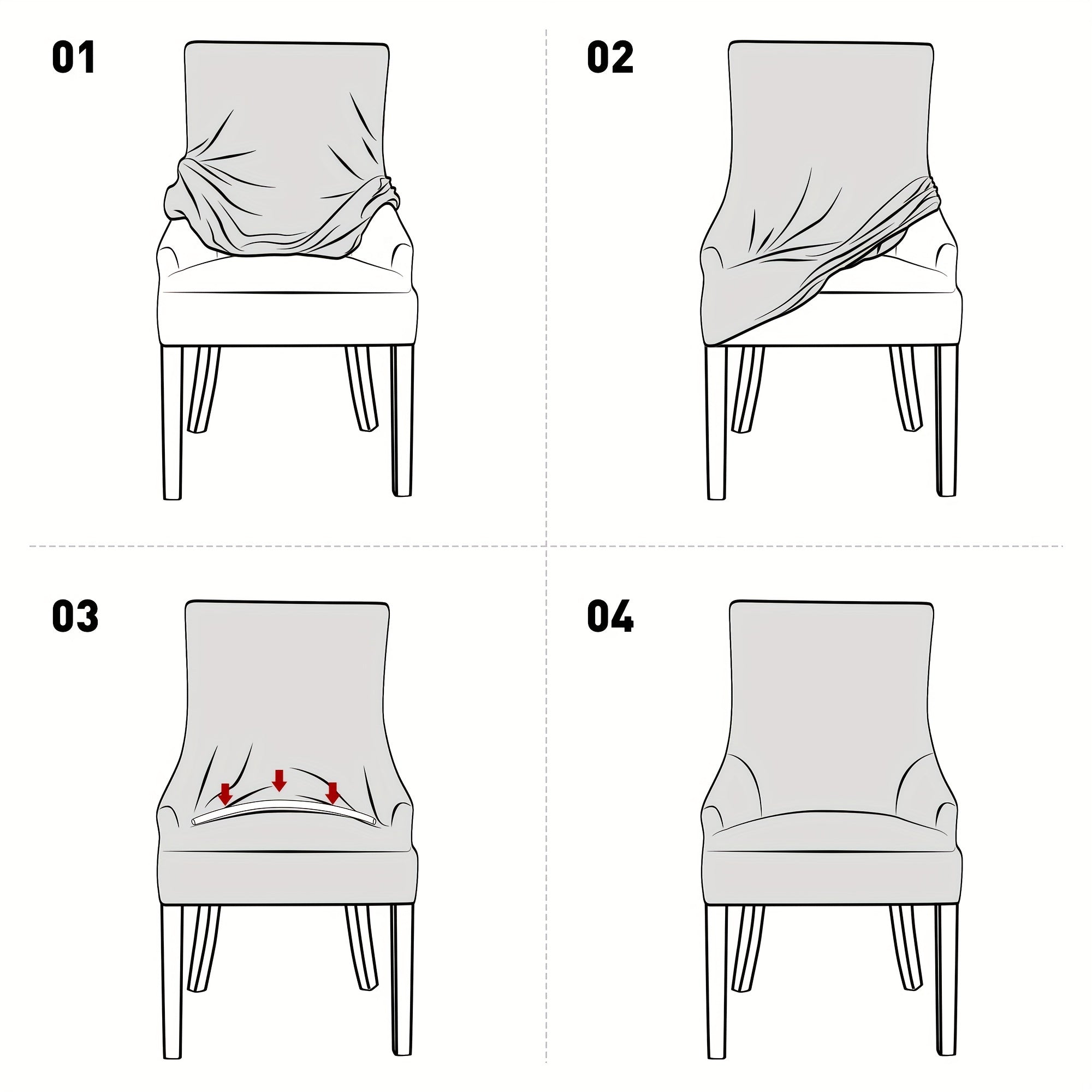 Non Slip Velvet Dining Chair Slipcover - Elegant Furniture Protection