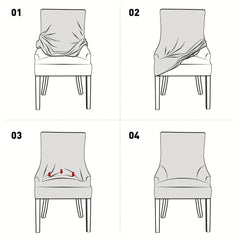 Non Slip Velvet Dining Chair Slipcover - Elegant Furniture Protection