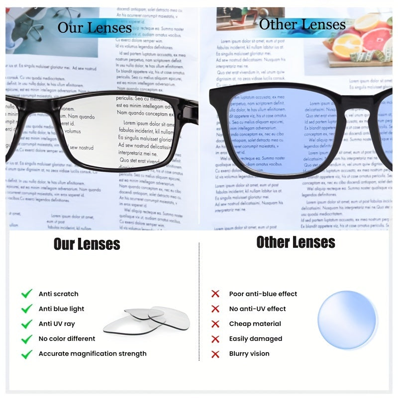 Men's Blue Light Blocking Glasses Metal Frame Computer Readers