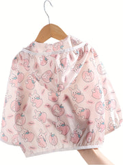 Kid's Hooded Sun Protect Jacket Happy Face Print Coat