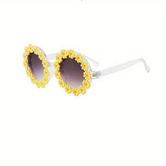 Vintage Daisy Sunglasses for Women, UV Protection Eyewear
