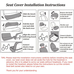 9PCS Waistline Pattern Car Seat Cover