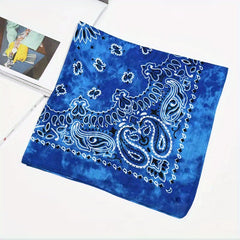 Tie Dye Paisley Print Bandana Unisex Square Scarf Handkerchief