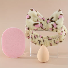 Soft Reusable Makeup Tool Set with Headband, Face Washing Puff, Makeup Sponge