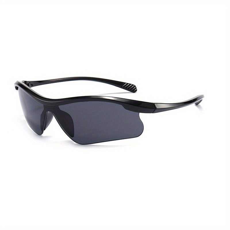Y2K Wrap Around Sports Sunglasses Semi Rimless Outdoor Glasses UV400