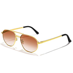Vintage Polygon Punk Sun Glasses Double Bridge Square Shade UV400