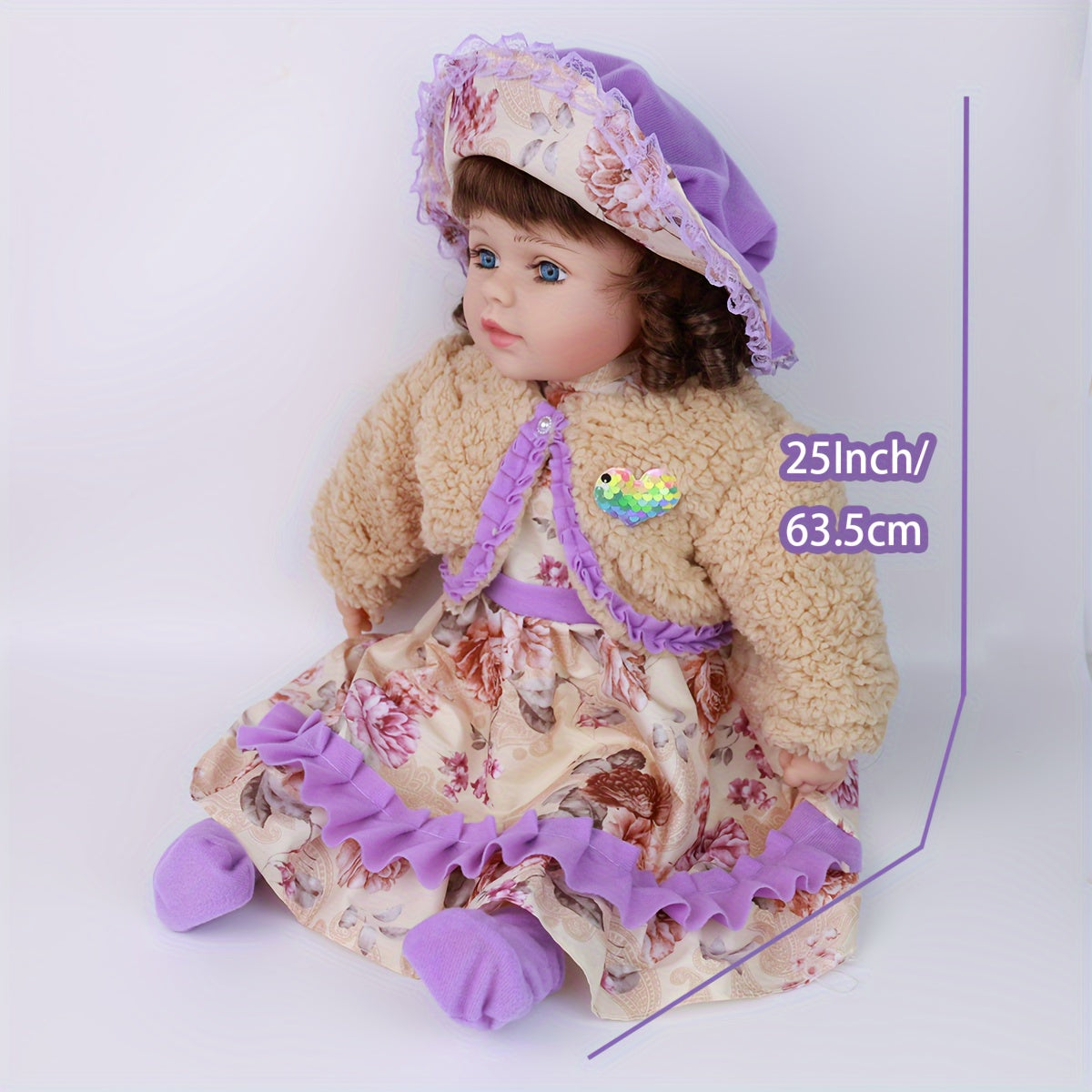 2 Pack Reborn Baby Dolls Soft Vinyl Head & Limbs 25" Fashionable Toy for Kids