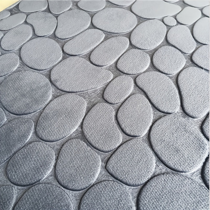 2pcs Absorbent Non Slip Bathroom Rug U Shape Mat Soft Comfortable