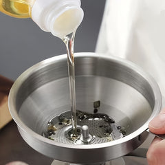 Stainless Steel Funnel with Filter for Easy Pouring and Cleaning