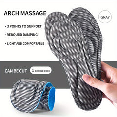 Memory Foam Insoles For Shoes Men Women Nano Antibacterial Massage Sport Insole