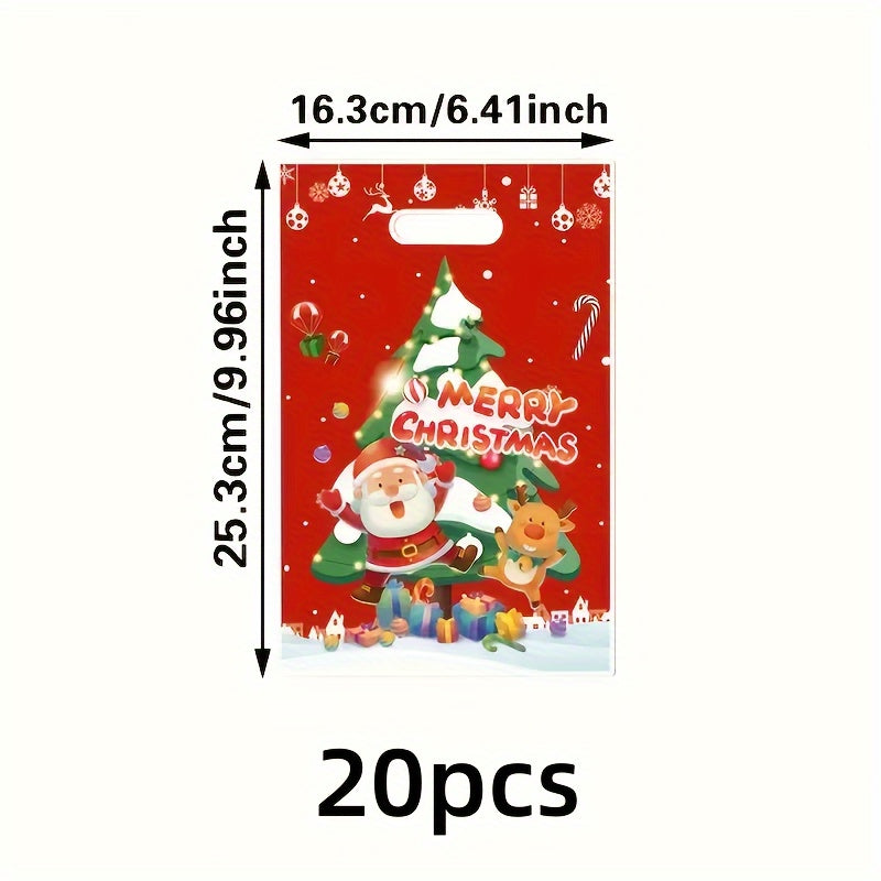 10pcs Christmas Party Gift Bag Small Business Supplies Craft Tote Bag