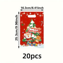10pcs Christmas Party Gift Bag Small Business Supplies Craft Tote Bag
