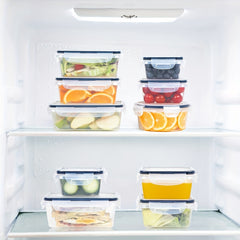 20pcs Large Plastic Food Storage Container With Lid - Fresh Keeping Box