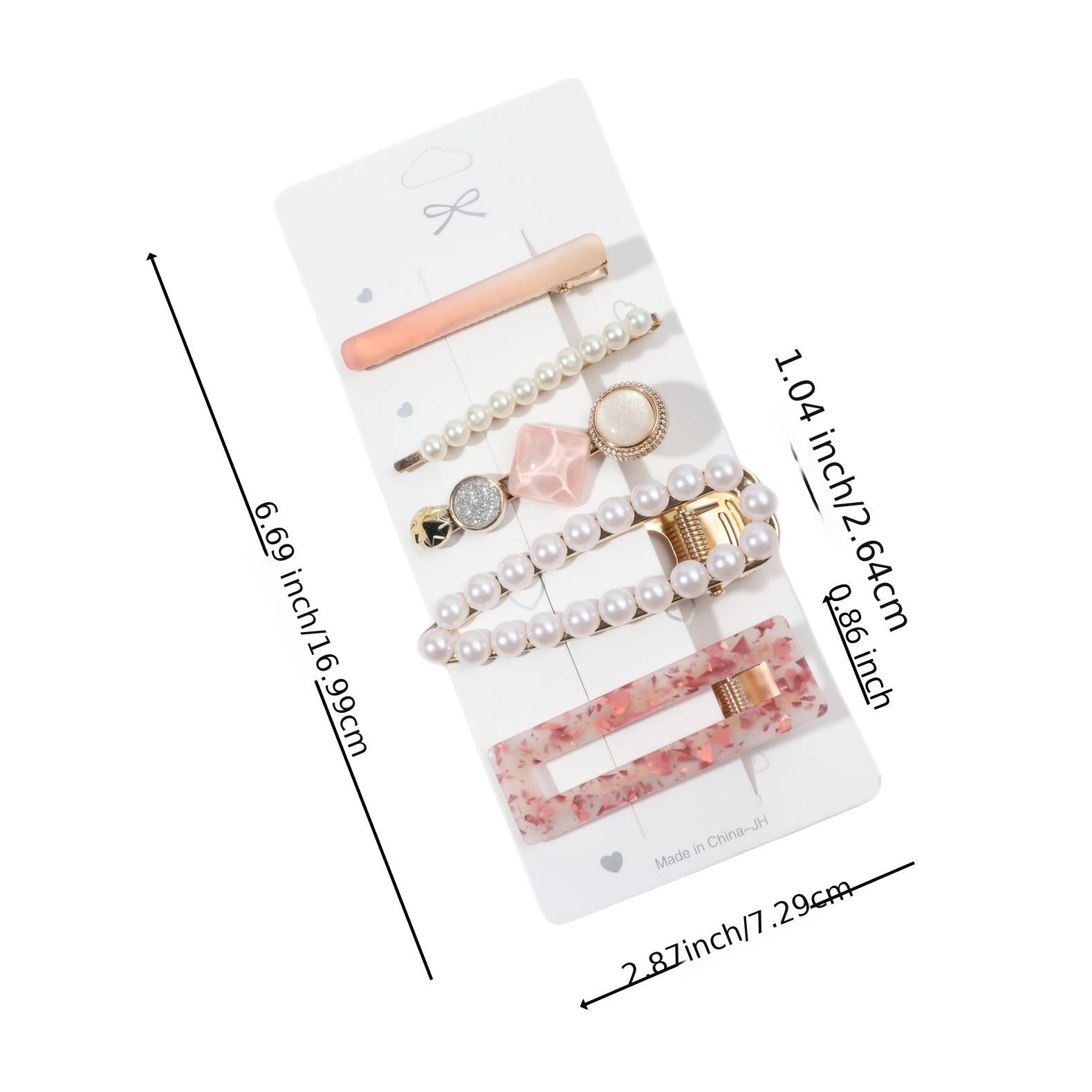 Pearls Hair Clips Barrettes Macaroon Hairpins for Women