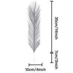 12pcs Boho Faux Pampas Grass Reed Branches for Home Decor and Weddings