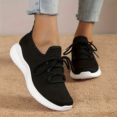 Women's Lightweight Running Shoes Lace up Breathable Mesh Sneakers