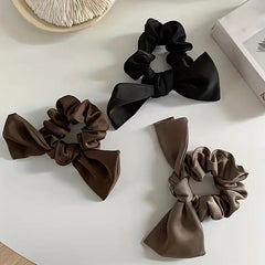3pcs Satin Bow Scrunchies Hair Tie Style Hair Rope Girls Accessories