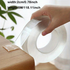 Transparent Nano Tape Reusable Washable Double Sided Adhesive
