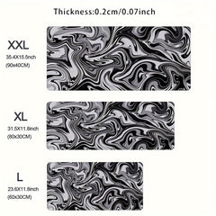 Topographic Map Large Mouse Pad Rubber Lock Edge Keyboard Mat