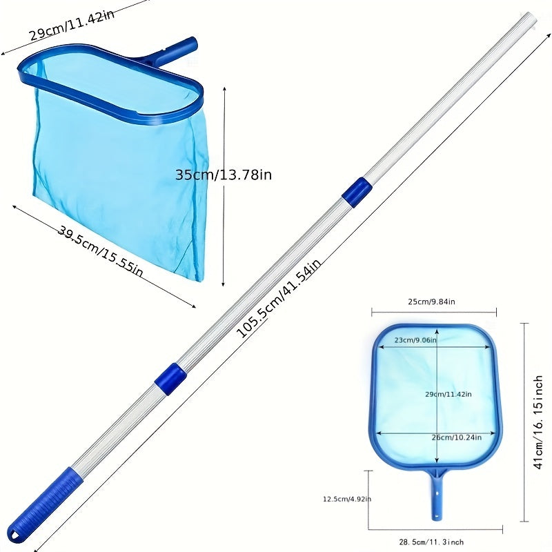 Set of 2 Skimmer Nets with Aluminum Telescopic Pole