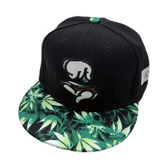 Men's Colorful Leaves Pattern Flat Brim Hat Baseball Cap