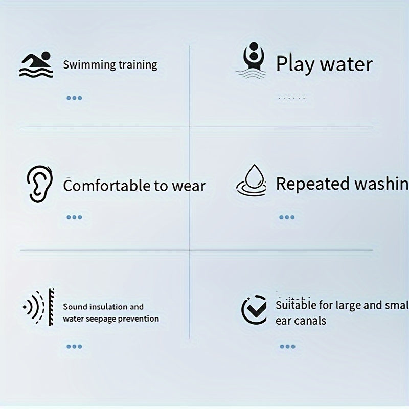 Silicone Earplugs For Swimming And Sleeping - Comfortable Wearing And Soundproof