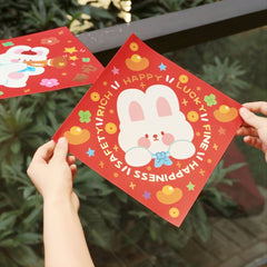 Chinese Year 6pcs Sets 9 8 9 8inch Baby Door Wall Paste Decoration