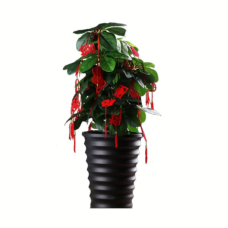 6pcs Spring Plush Potted Landscape Small Lantern Ornaments