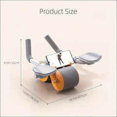 Orange Abdominal Wheel with Elbow Support Pads - Core Training Exercise
