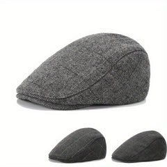 Men's Wool Beret Newsboy Cap Winter Painter Hat