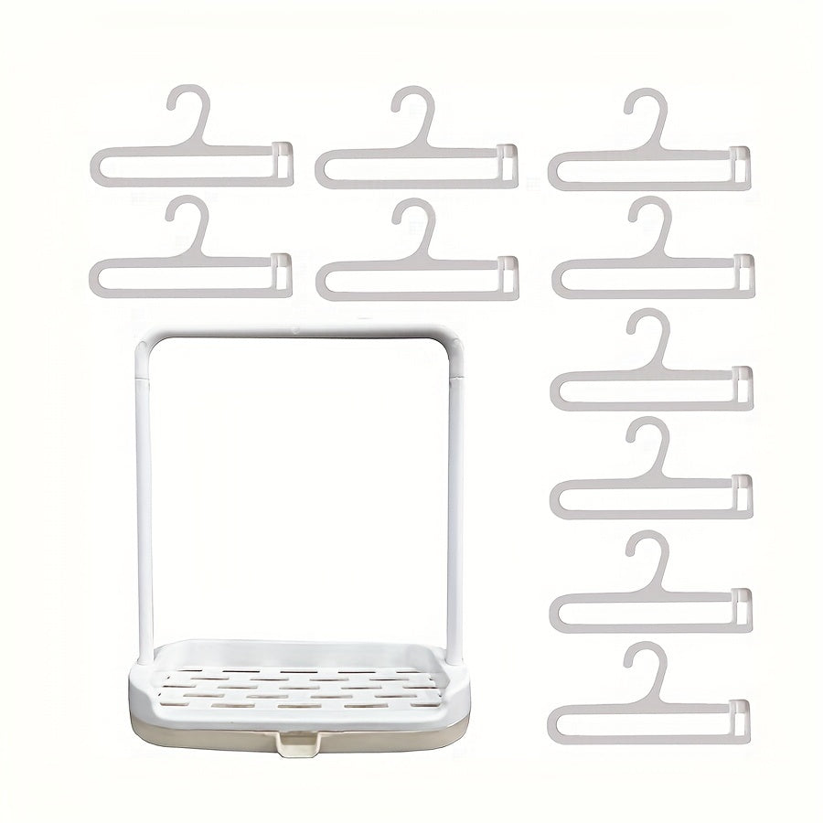 11pcs Set Clothing Storage Box & Hangers Organizer for Cosmetics