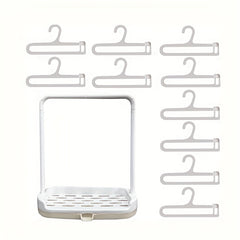 11pcs Set Clothing Storage Box & Hangers Organizer for Cosmetics