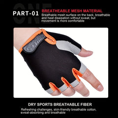 Anti Shock Windproof Fingerless Gloves - for Biking Climbing Weightlifting