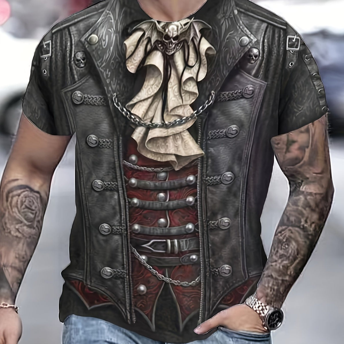 Men's 3D Print Short Sleeve T-Shirt Graphic Tee