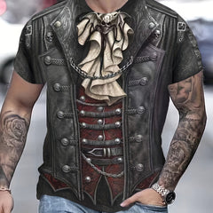 Men's 3D Print Short Sleeve T-Shirt Graphic Tee