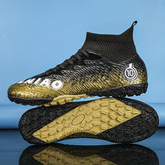 Boys' High Top TF Football Boots Anti-skid Breathable Soccer Cleats
