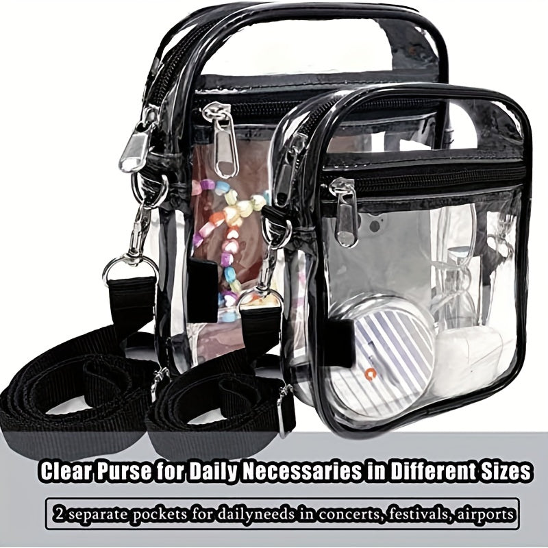 Clear Crossbody Bag Stadium Approved PVC Bag One Shoulder Bag