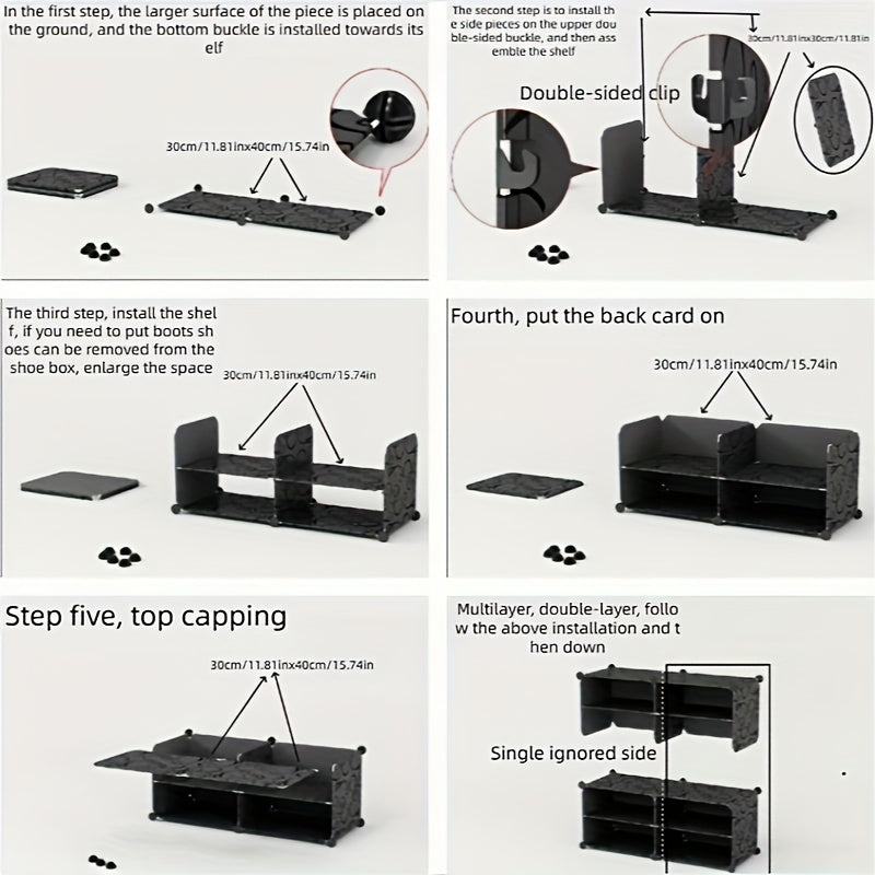 Foldable Shoes Storage Box With Doors, Portable Dustproof Shelf
