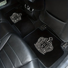 Crystal Inlaid Diamond Crown Car Foot Pad Car Throw Blanket