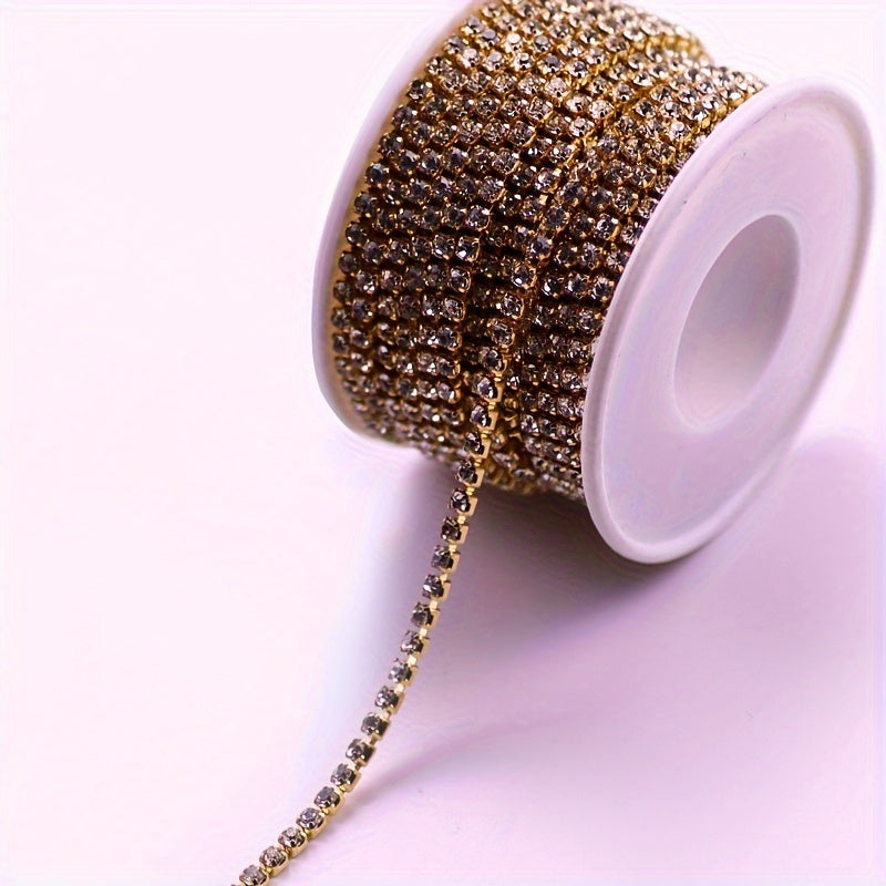 1yard Glitter Crystal Rhinestone Chain Sew On Glue On Chain Colorful Chain