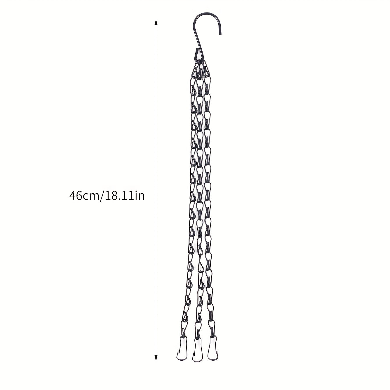 3 4pcs Hanging Baskets Chains 35 56 Cm 3 Leads Hanging Chains Flower Pot Hanger