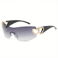 Y2K Wrap Around Sunglasses Gradient Lens Glasses UV400