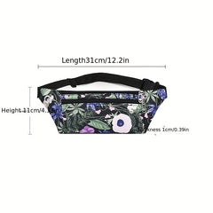 Floral Print Fanny Pack Lightweight Outdoor Sling Bag