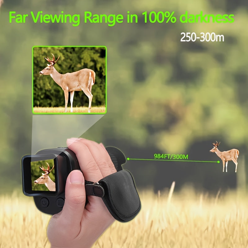 1080P HD Night Vision Monocular, 128GB Storage, 7 Speed Infrared