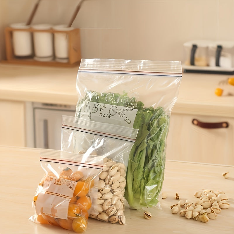 130pcs Double Sealing Food Storage Bags Clear Storage Bag For Snacks Nuts