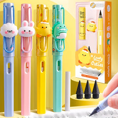 Inkless Cartoon Pencils: Unlimited Writing & Erasing