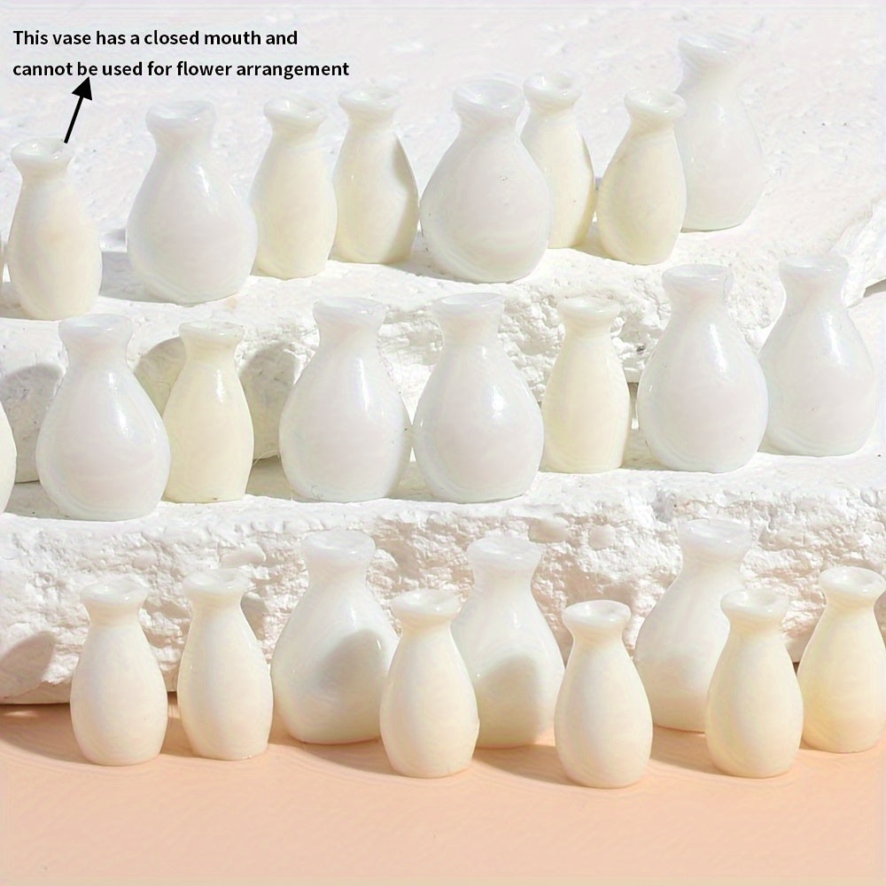 30pcs Miniature Bottles Resin Material Closed Mouth Small Bottles